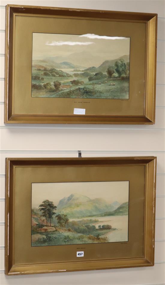 Ralph Morley, pair of watercolours, Benvenue and Ben Nevis, signed, 27 x 44cm